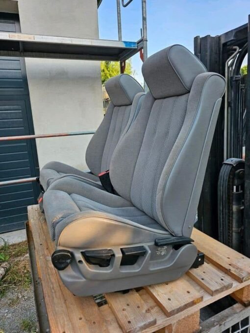 Sièges sport BMW E34 tissu gris – Image 5