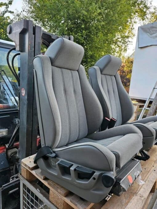 Sièges sport BMW E34 tissu gris – Image 7